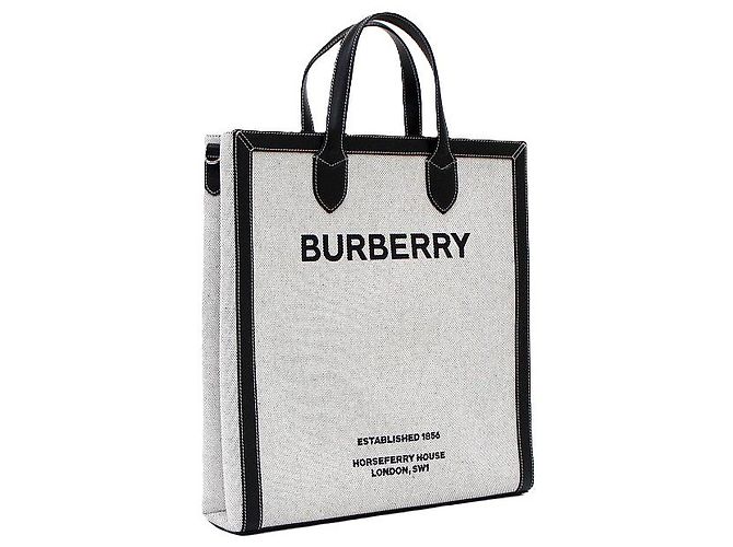 Burberry Borsa Tote e Borsa a Tracolla Hosbury Print Canvas - vista 3