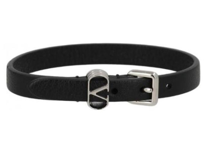 Bracciale Oval Valentino Nero in Pelle - vista 4