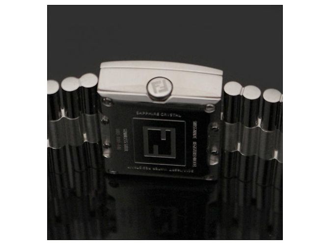 Fendi Relógio pulseira em aço com bezel logo FF e diamantes - vista 6
