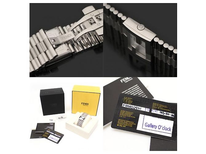 Fendi Relógio pulseira em aço com bezel logo FF e diamantes - vista 7