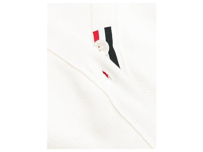 Thom Browne Rebeca clásica de algodón con cuello en V Blanco - vista 14