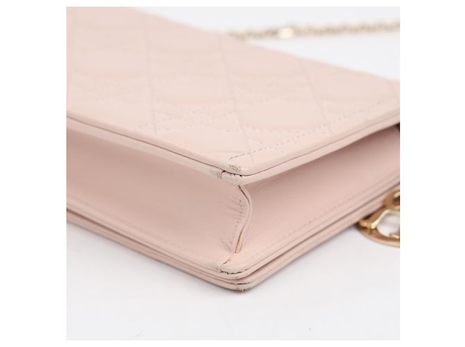 Dior Lady Pouch e borsa a tracolla in pelle d'agnello Cannage Dusty Pink - vista 13
