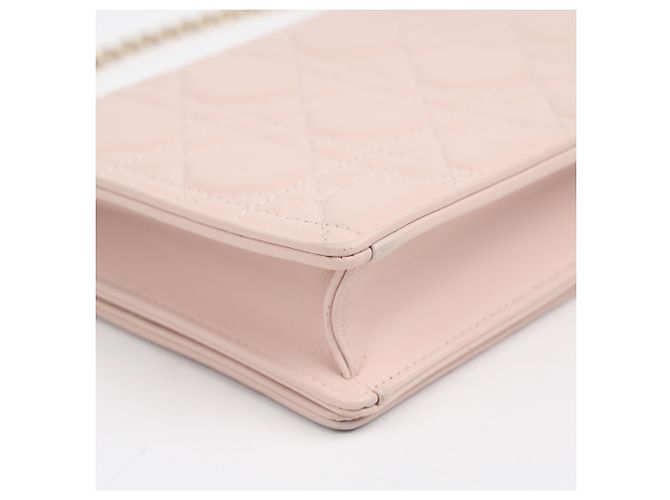 Dior Lady Pouch e borsa a tracolla in pelle d'agnello Cannage Dusty Pink - vista 14