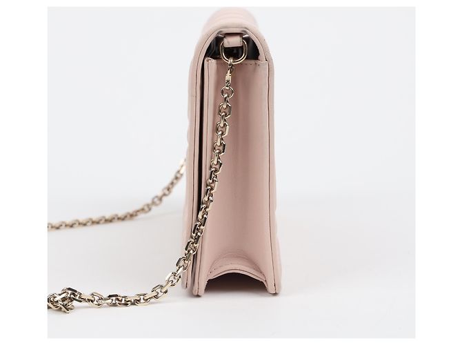 Dior Lady Pouch e borsa a tracolla in pelle d'agnello Cannage Dusty Pink - vista 4