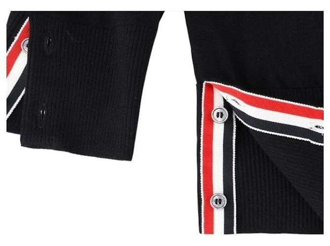 Thom Browne Nachhaltiger Wollcardigan mit Streifen Navy - Ansicht 5
