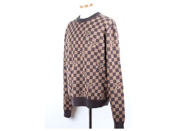 Louis Vuitton Damier Rundhals Strickpullover Braun - Ansicht 2