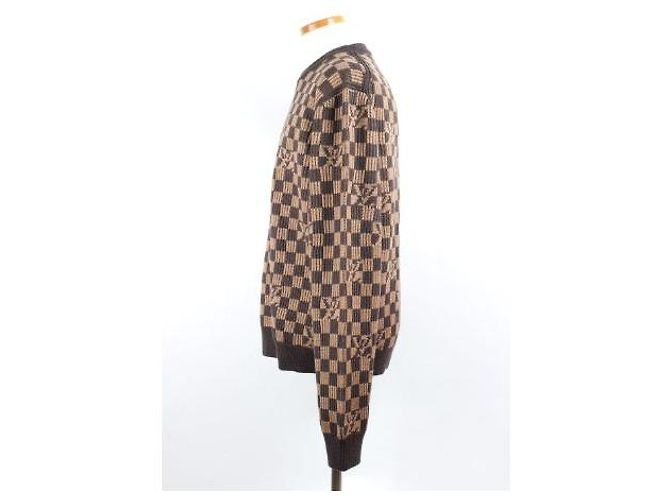 Louis Vuitton Damier Rundhals Strickpullover Braun - Ansicht 3