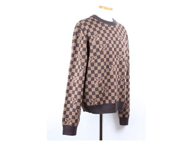 Louis Vuitton Damier Rundhals Strickpullover Braun - Ansicht 6