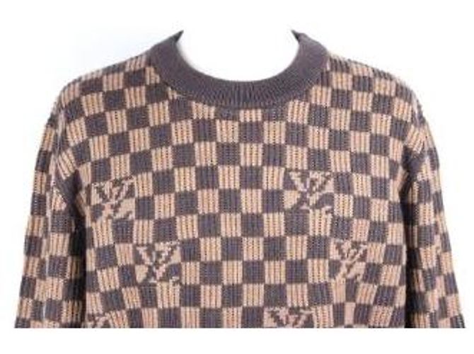Louis Vuitton Damier Rundhals Strickpullover Braun - Ansicht 7