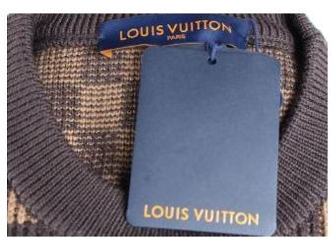 Louis Vuitton Damier Rundhals Strickpullover Braun - Ansicht 9