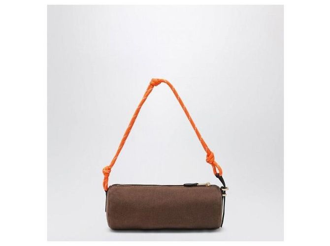 Pochette Miu Miu in gabardine marrone - vista 5