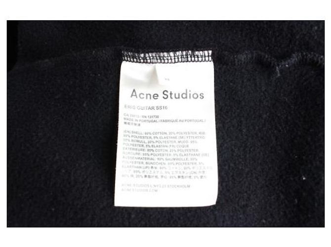 Acne T-Shirt mit Gitarren-Print Kurzarm Schwarz XS - Ansicht 8