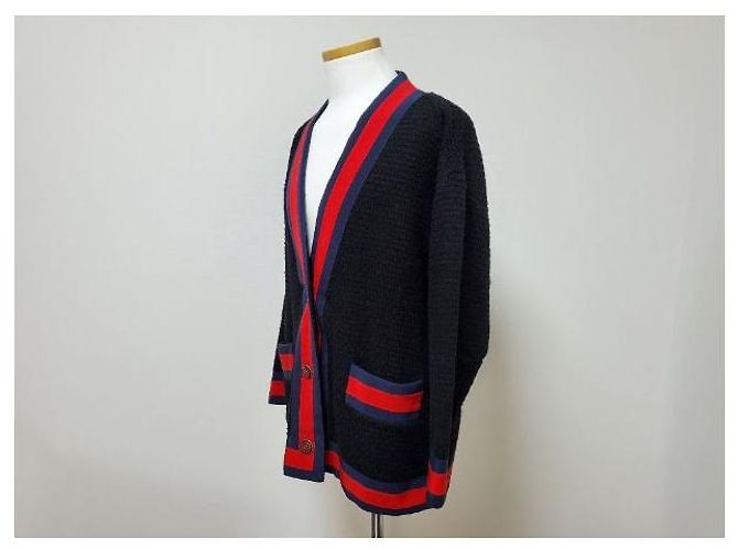 Gucci Web Stripe Wool Knit Cardigan - view 2