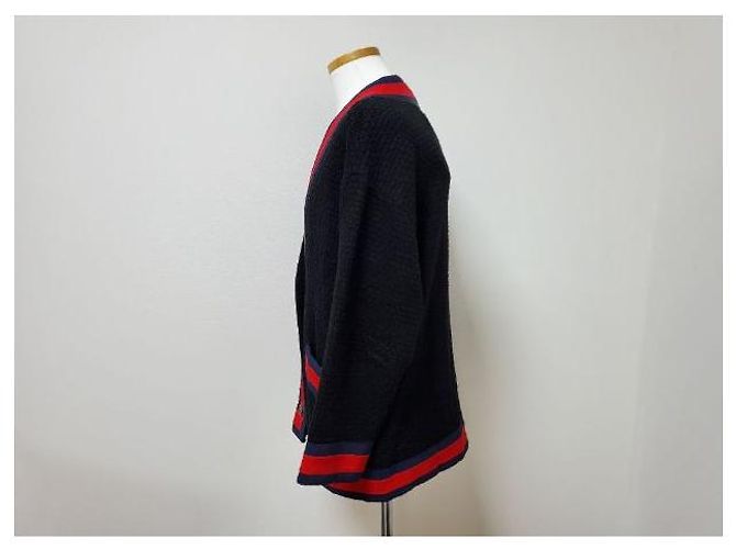 Gucci Web Stripe Wool Knit Cardigan - view 3