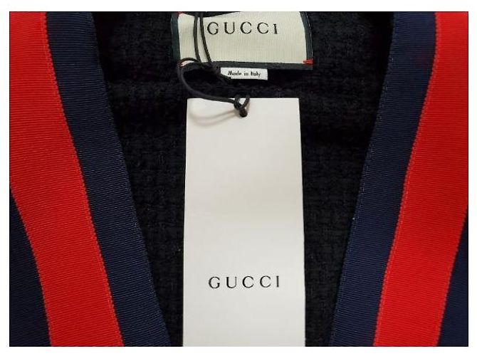 Gucci Web Stripe Wool Knit Cardigan - view 7