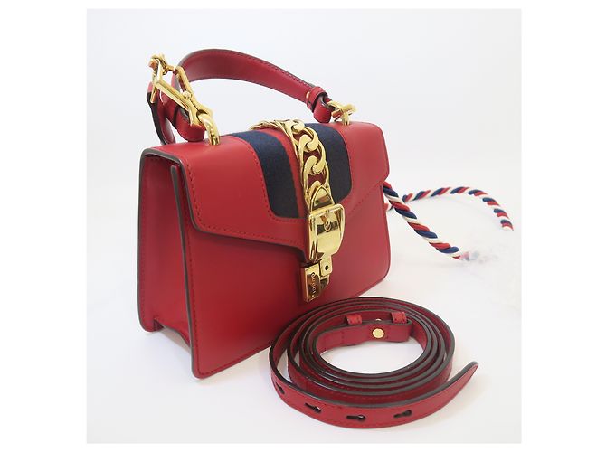 Gucci Mini Tote e Borsa a Tracolla Rossa - vista 3