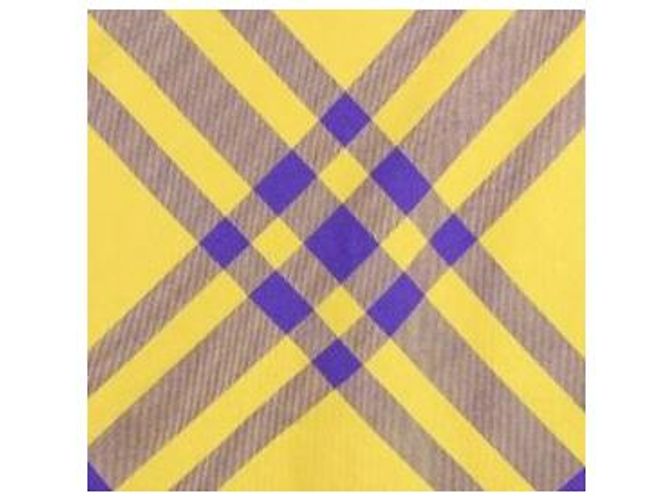 Burberry Camicia a quadri in cotone gialla - vista 6