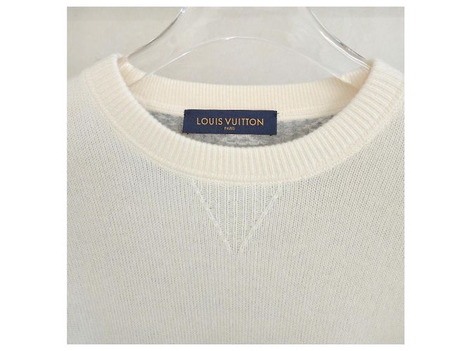 Louis Vuitton Monogram Half and Half Cashmere White Knit XXL - Ansicht 5