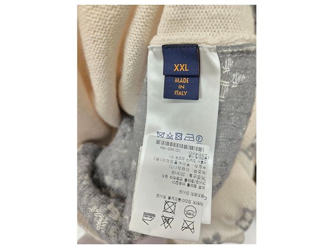 Louis Vuitton Monogram Half and Half Cashmere White Knit XXL - Ansicht 6