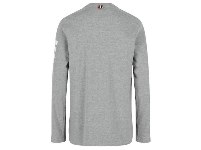 Thom Browne Baumwoll-T-Shirt mit langen Ärmeln Grau - Ansicht 2