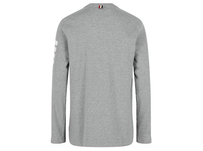Thom Browne Baumwoll-T-Shirt mit langen Ärmeln Grau - Ansicht 6