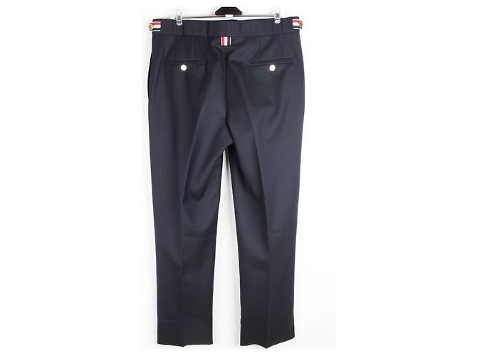 Thom Browne Pantalones para mujer chapados en oro Navy - vista 2
