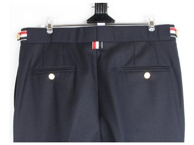 Thom Browne Pantalones para mujer chapados en oro Navy - vista 3