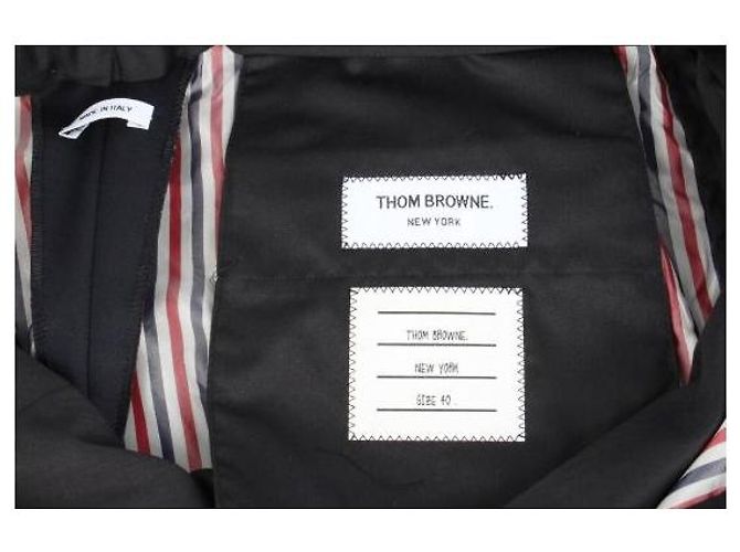 Thom Browne Pantalones para mujer chapados en oro Navy - vista 5