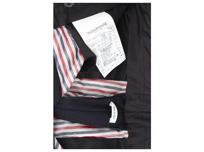 Thom Browne Pantalones para mujer chapados en oro Navy - vista 6