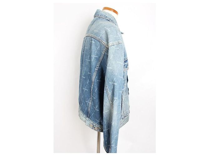 Balenciaga Multi-Logo Denimjacke - Ansicht 3