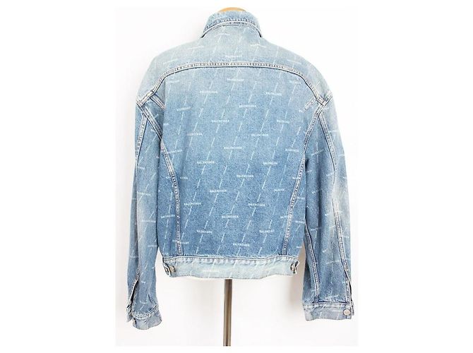 Balenciaga Multi-Logo Denimjacke - Ansicht 4