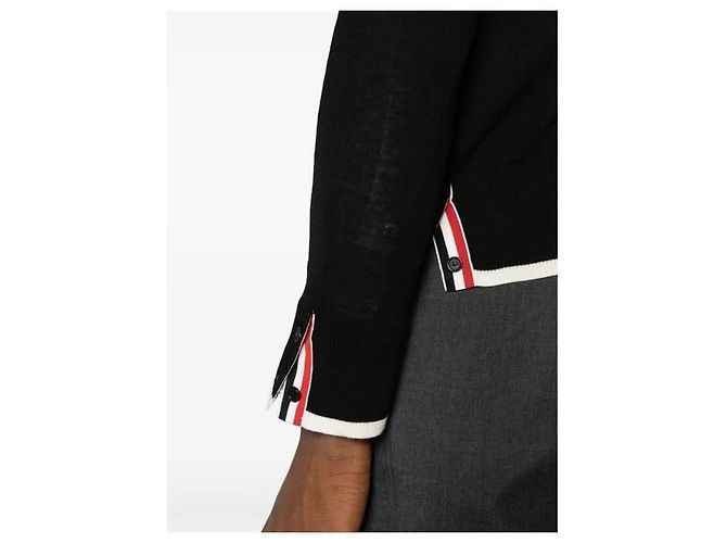 Thom Browne Four Bar Stripe Rundhals-Wollstrickpullover - Ansicht 5