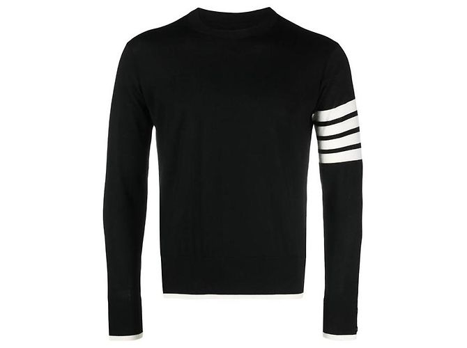 Thom Browne Four Bar Stripe Rundhals-Wollstrickpullover - Ansicht 7