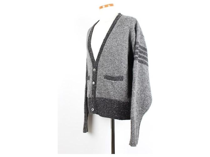 Thom Browne Mohair-Tweed-Wollcardigan - Ansicht 2