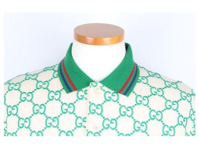 Gucci Kurzarm-Polohemd aus PK mit gesticktem GG-Logo - Ansicht 2
