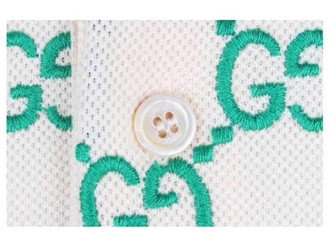 Gucci Kurzarm-Polohemd aus PK mit gesticktem GG-Logo - Ansicht 3