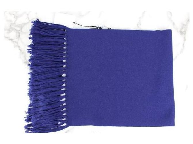 Balenciaga Cachecol de Lã Wave Logo Blue - vista 3