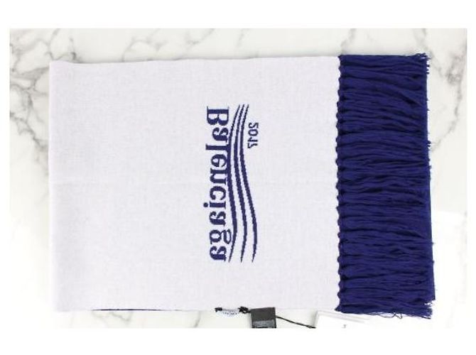 Balenciaga Cachecol de Lã Wave Logo Blue - vista 4