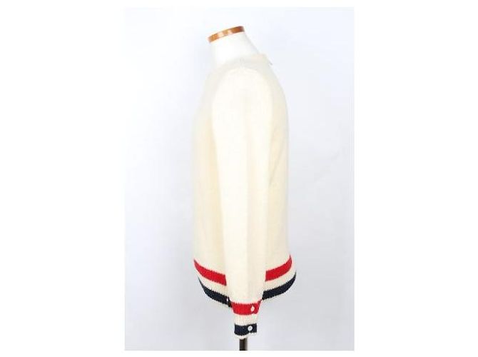 Thom Browne Pullover de malha com decote canoa às riscas RWB - vista 5
