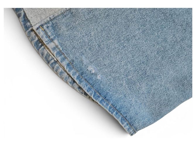 Prada Giacca sovracamicia in denim Triangle Blu da uomo - vista 6