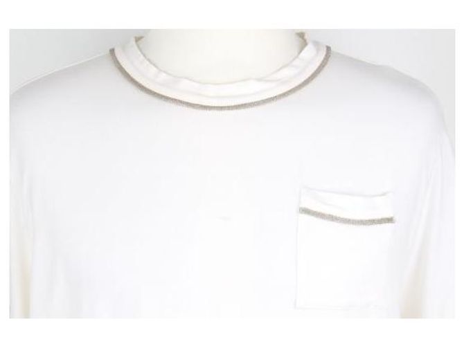 Brunello Cucinelli T-Shirt mit kurzen Ärmeln und Perlen - Ansicht 2