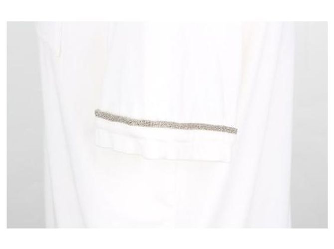 Brunello Cucinelli T-Shirt mit kurzen Ärmeln und Perlen - Ansicht 4