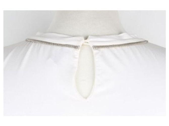 Brunello Cucinelli T-Shirt mit kurzen Ärmeln und Perlen - Ansicht 6
