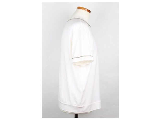 Brunello Cucinelli T-Shirt mit kurzen Ärmeln und Perlen - Ansicht 7
