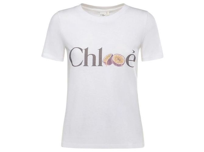 Chloé Baumwoll-Jersey Baby Fit Logo T-Shirt Weiß - Ansicht 2