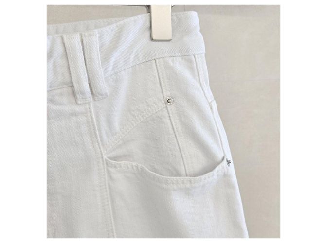 Isabel Marant Pantalones de denim blancos Bettan - vista 7