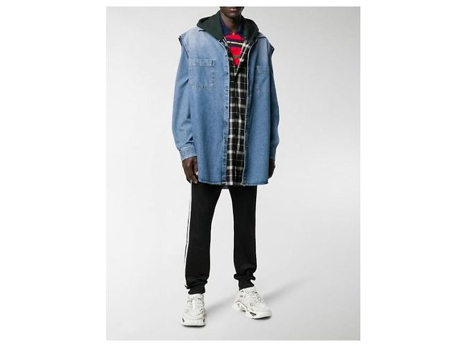 Balenciaga Denim-Hemd mit Doppelschicht - Ansicht 9