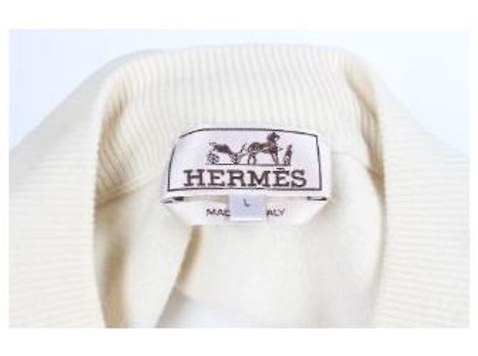 Hermès Leather Patch Wool Half-Zip Knit - view 7