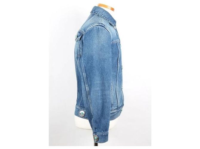 Giacca in denim Burberry blu - vista 7