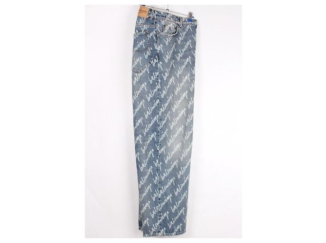 Balenciaga Multi Logo Washed Denim Hose - Ansicht 2